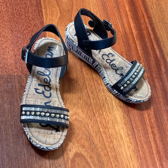 Sam Edelman Shoes - Sam Edelman Wedge Sandal with Beads & Studs